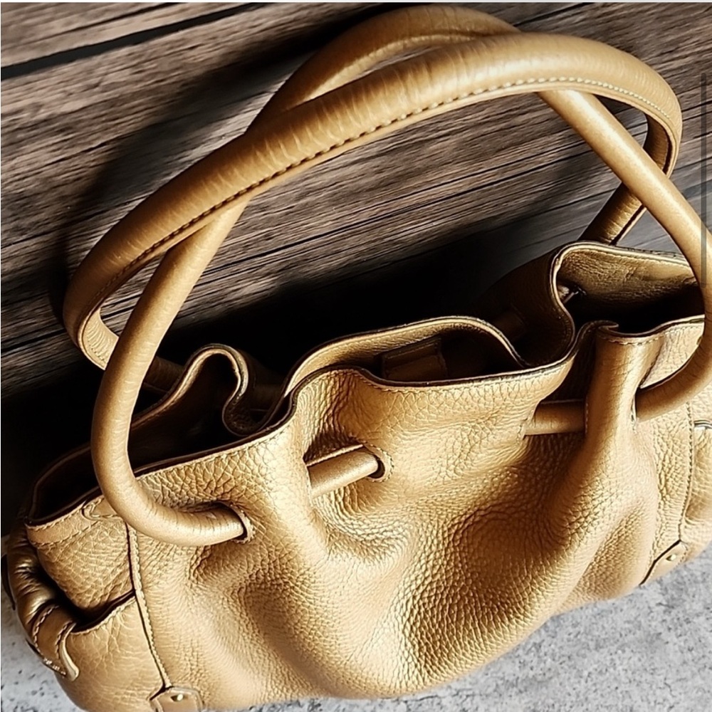 Cole Haan Tan Leather Shoulder Bag with Slouchy Silhouette - Picture 5 of 14